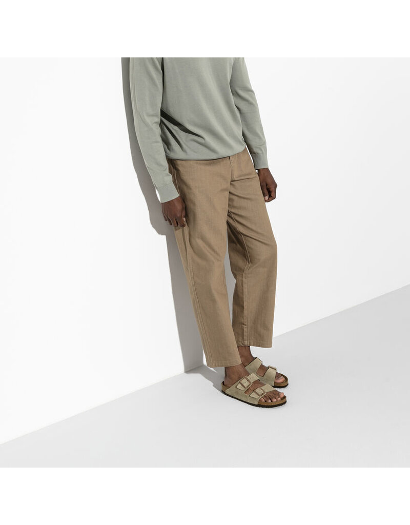BIRKENSTOCK ARIZONA SOFT FOOTBED SUEDE LEATHER-TAUPE