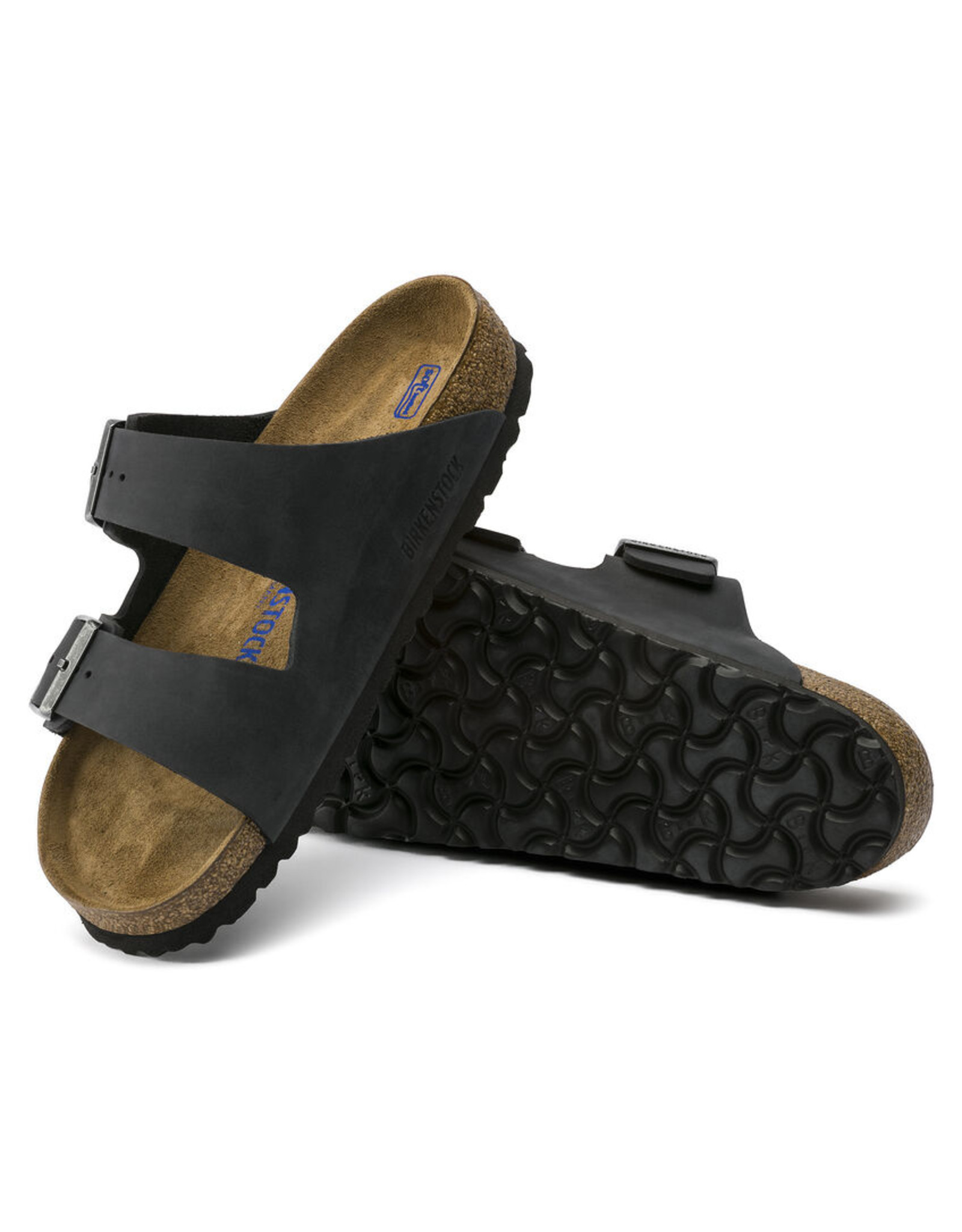 BIRKENSTOCK ARIZONA SOFT FOOTBED OILED LEATHER-BLACK