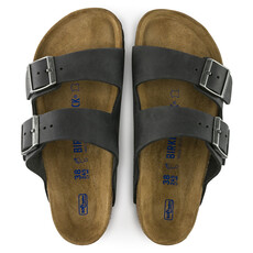BIRKENSTOCK ARIZONA SOFT FOOTBED OILED LEATHER-BLACK | BEND SHOE CO