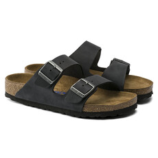 BIRKENSTOCK ARIZONA SOFT FOOTBED OILED LEATHER-BLACK | BEND SHOE CO