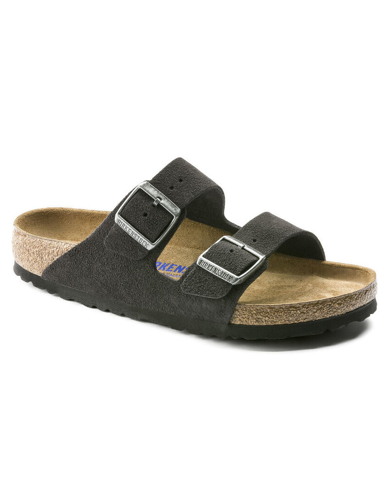 BIRKENSTOCK ARIZONA SOFT FOOTBED SUEDE LEATHER-VELVET GRAY