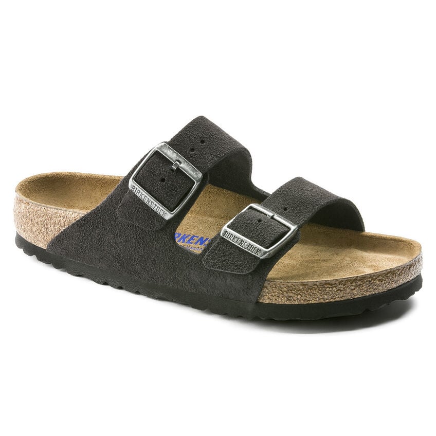 BIRKENSTOCK ARIZONA SOFT FOOTBED SUEDE LEATHER-VELVET GRAY