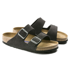 BIRKENSTOCK ARIZONA SOFT FOOTBED SUEDE LEATHER-VELVET GRAY | BEND SHOE CO