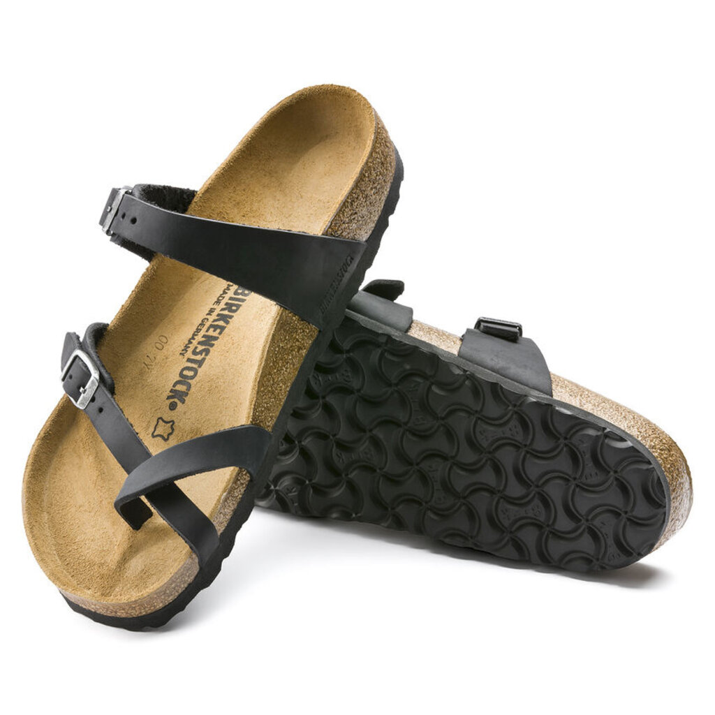 BIRKENSTOCK MAYARI OILED LEATHER-BLACK