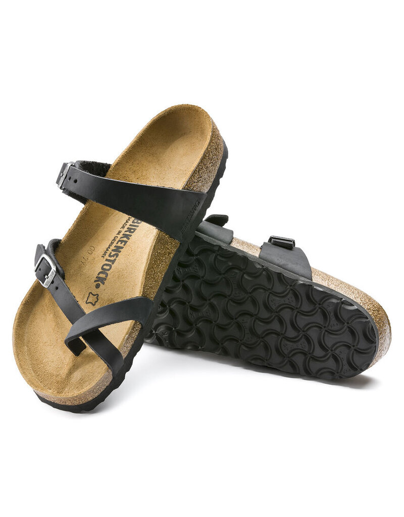 BIRKENSTOCK MAYARI OILED LEATHER-BLACK