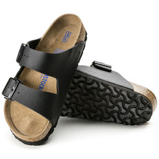 BIRKENSTOCK ARIZONA SOFT FOOTBED BIRKO-FLOR-BLACK | BEND SHOE CO