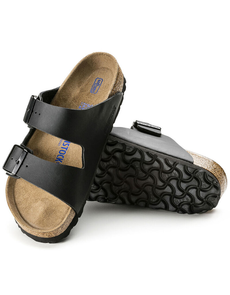 BIRKENSTOCK ARIZONA SOFT FOOTBED BIRKO-FLOR-BLACK
