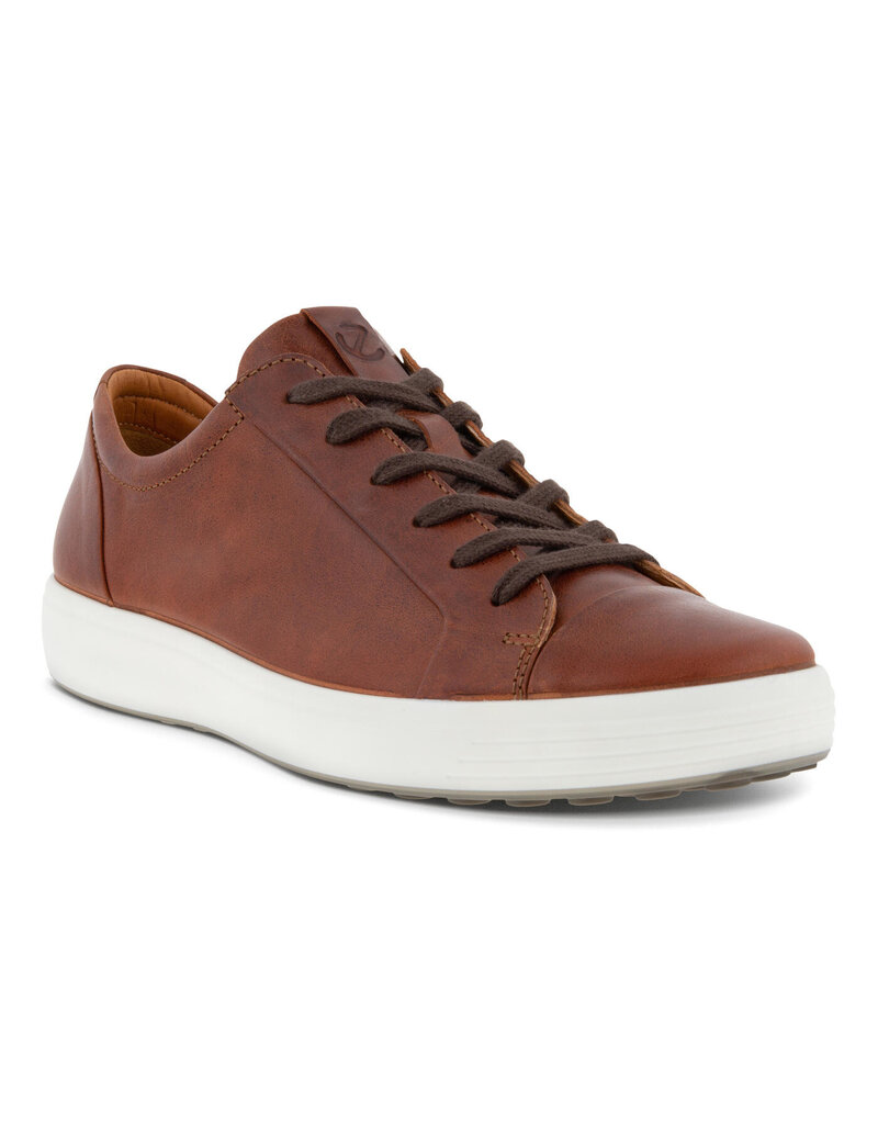 ECCO MEN'S SOFT 7 CITY SNEAKER-COGNAC