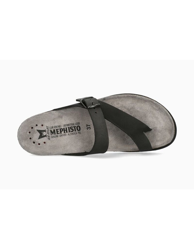 MEPHISTO WOMEN'S HELEN NUBUCK SANDAL-BLACK