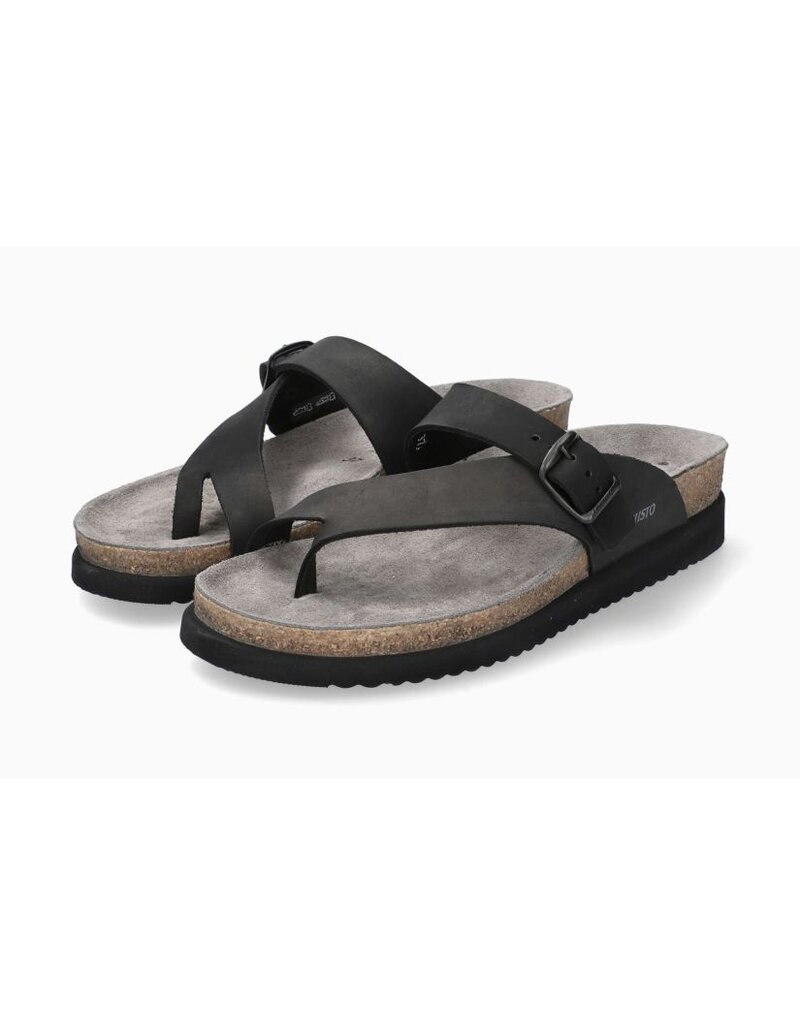 MEPHISTO WOMEN'S HELEN NUBUCK SANDAL-BLACK
