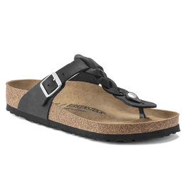 BIRKENSTOCK GIZEH BRAID OILED LEATHER-BLACK