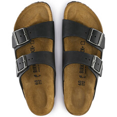 BIRKENSTOCK ARIZONA OILED LEATHER-BLACK | BEND SHOE CO