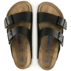 BIRKENSTOCK ARIZONA SOFT FOOTBED BIRKO-FLOR-BLACK | BEND SHOE CO