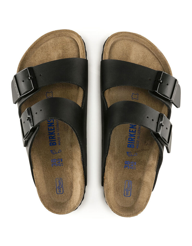 BIRKENSTOCK ARIZONA SOFT FOOTBED BIRKO-FLOR-BLACK