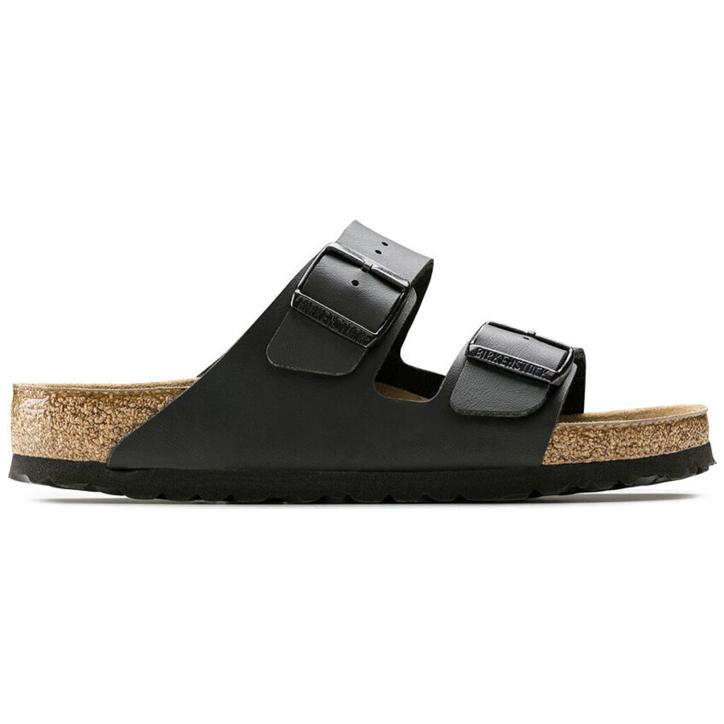 BIRKENSTOCK ARIZONA SOFT FOOTBED BIRKO-FLOR-BLACK | BEND SHOE CO