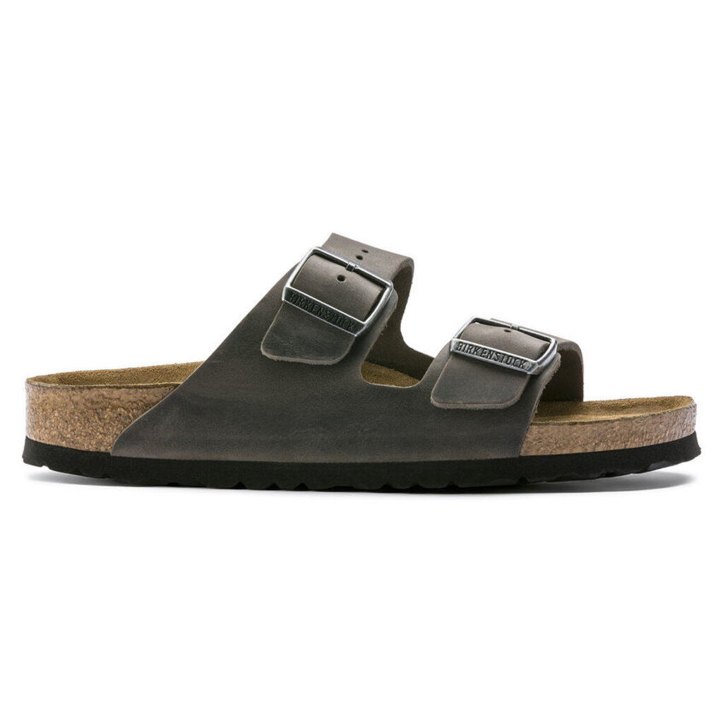 BIRKENSTOCK ARIZONA SOFT FOOTBED OILED LEATHER-IRON | BEND SHOE CO