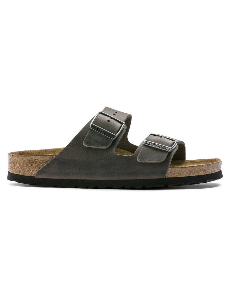 BIRKENSTOCK ARIZONA SOFT FOOTBED OILED LEATHER-IRON