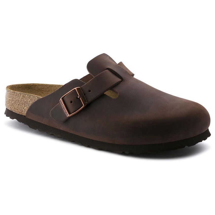 BIRKENSTOCK BOSTON SOFT FOOTBED OILED LEATHER-HABANA