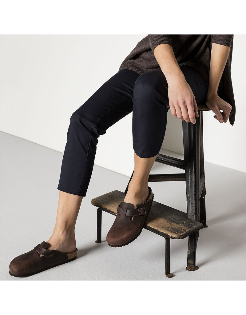 BIRKENSTOCK BOSTON SOFT FOOTBED OILED LEATHER-HABANA