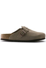 BIRKENSTOCK BOSTON SOFT FOOTBED SUEDE LEATHER-TAUPE