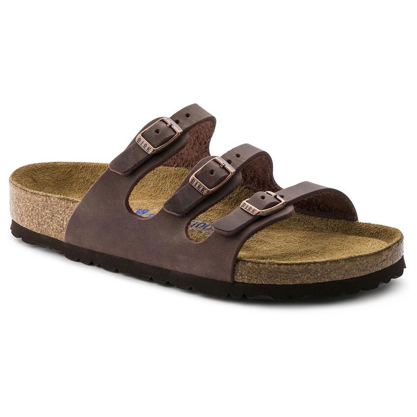 BIRKENSTOCK FLORIDA SOFT FOOTBED OILED LEATHER-HABANA