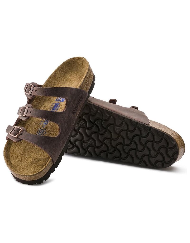 BIRKENSTOCK FLORIDA SOFT FOOTBED OILED LEATHER-HABANA