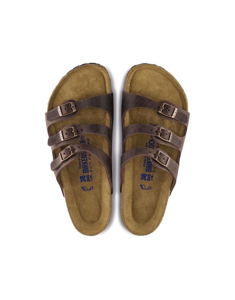 BIRKENSTOCK FLORIDA SOFT FOOTBED OILED LEATHER-HABANA