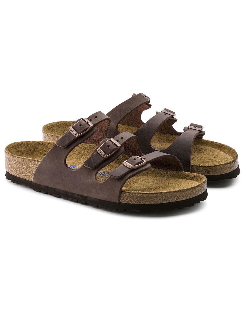 BIRKENSTOCK FLORIDA SOFT FOOTBED OILED LEATHER-HABANA