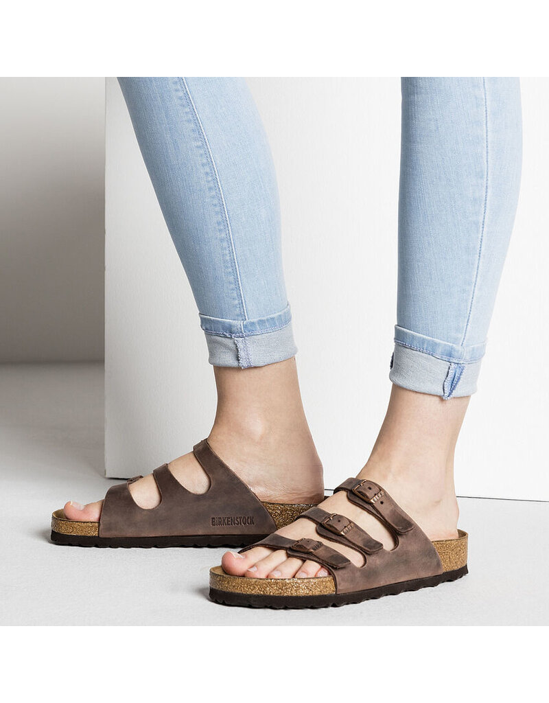 BIRKENSTOCK FLORIDA SOFT FOOTBED OILED LEATHER-HABANA