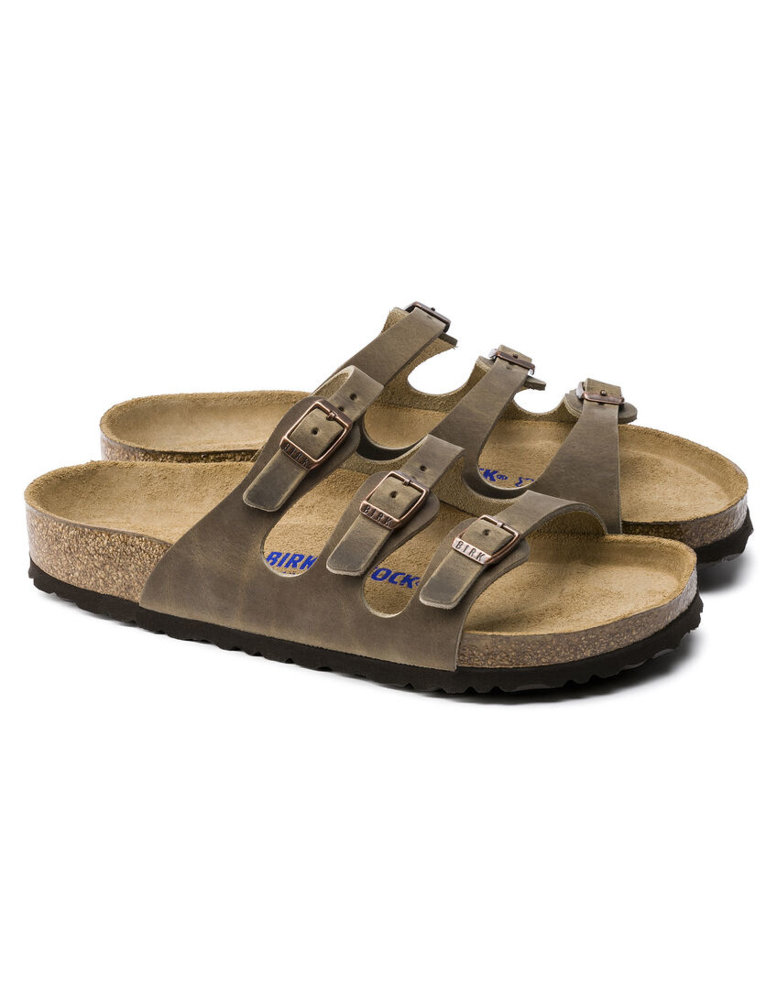 BIRKENSTOCK FLORIDA SOFT FOOTBED OILED LEATHER-TOBACCO BROWN