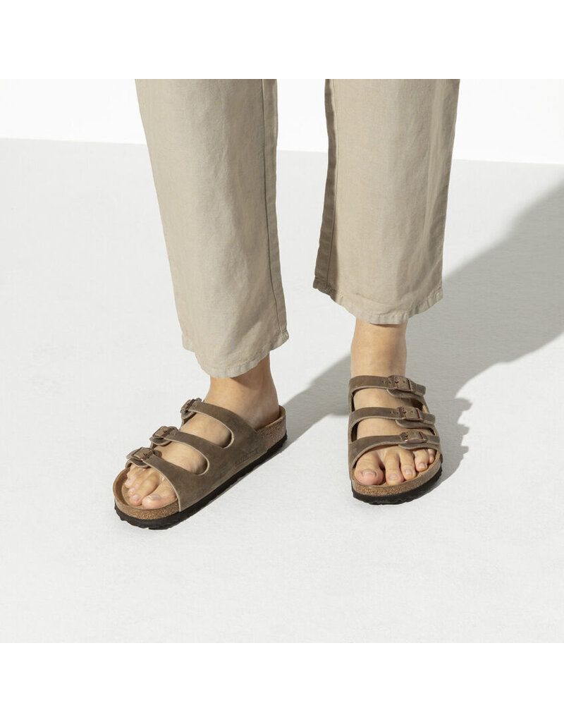 BIRKENSTOCK FLORIDA SOFT FOOTBED OILED LEATHER-TOBACCO BROWN