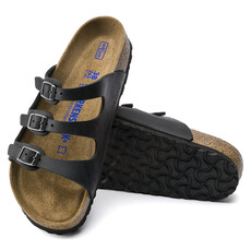 BIRKENSTOCK FLORIDA SOFT FOOTBED OILED LEATHER-BLACK - BEND SHOE CO