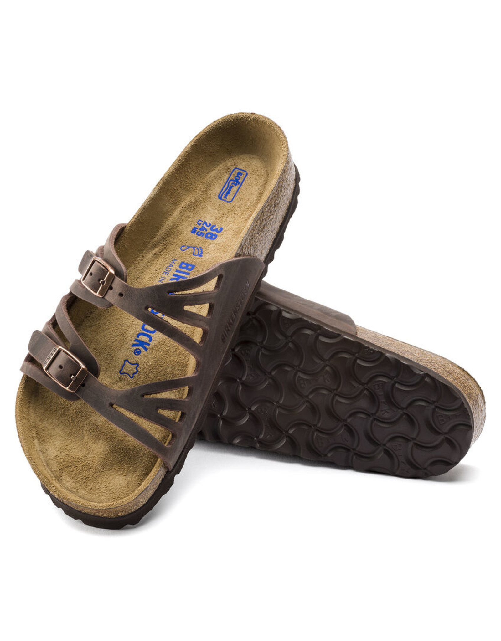 BIRKENSTOCK GRANADA SOFT FOOTBED OILED LEATHER-HABANA