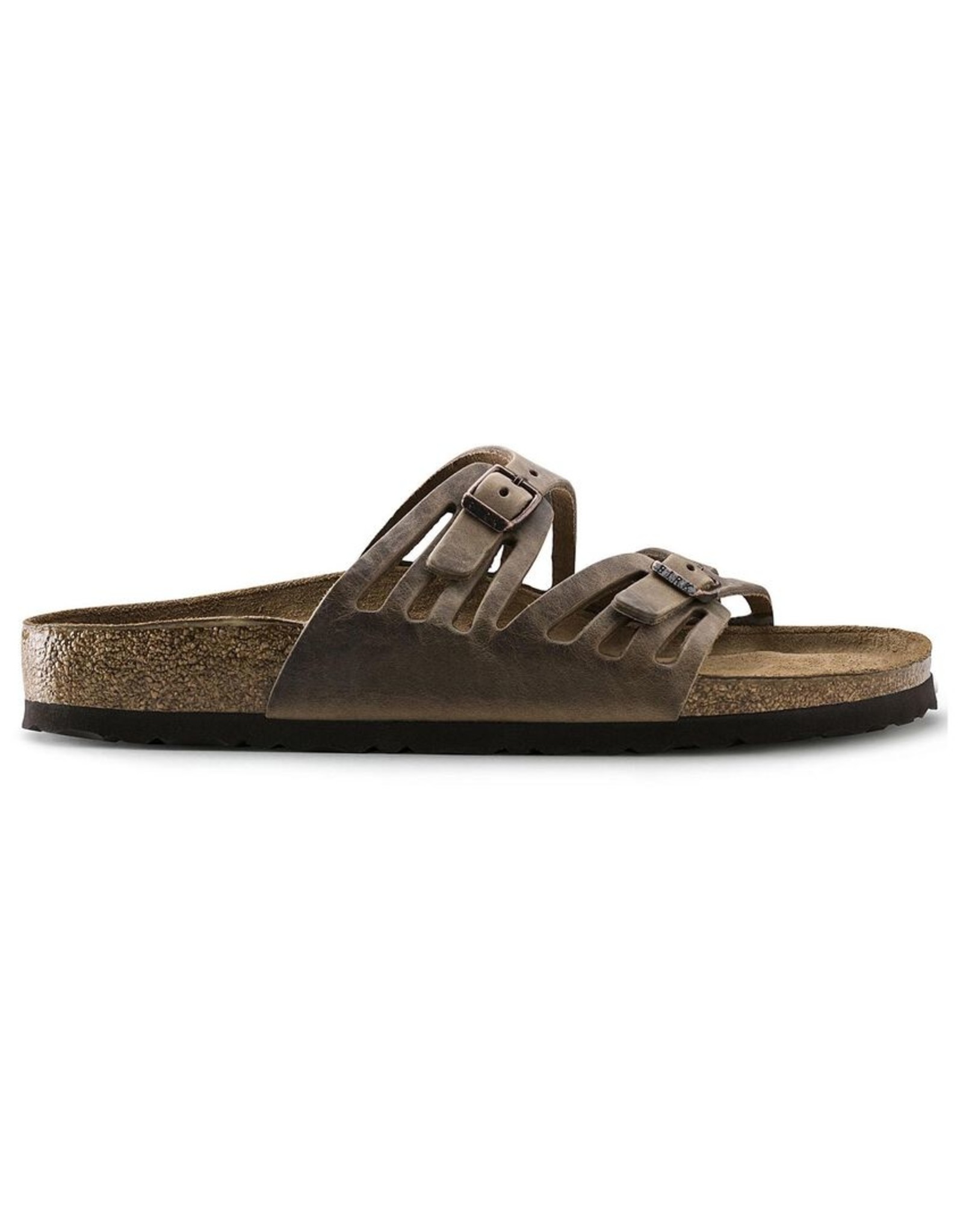 BIRKENSTOCK GRANADA SOFT FOOTBED OILED LEATHER-TOBACCO BROWN