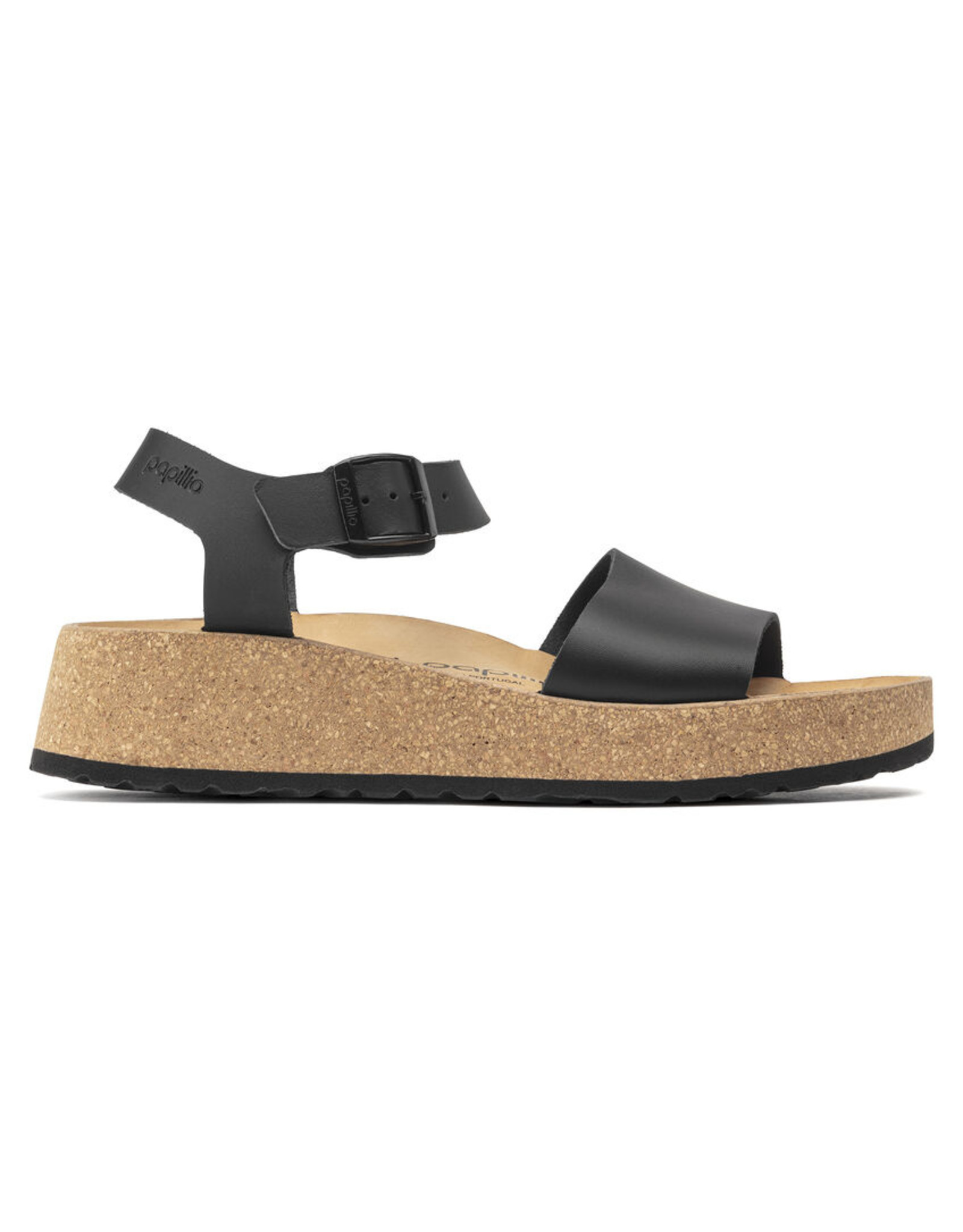 BIRKENSTOCK GLENDA NATURAL LEATHER-BLACK