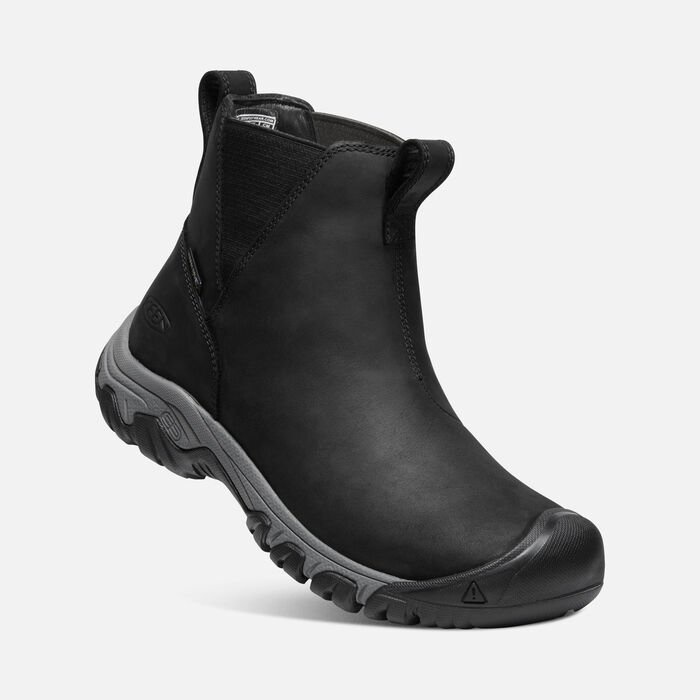 KEEN WOMEN'S GRETA CHELSEA WATERPROOF BOOT-BLACK/STEEL GREY