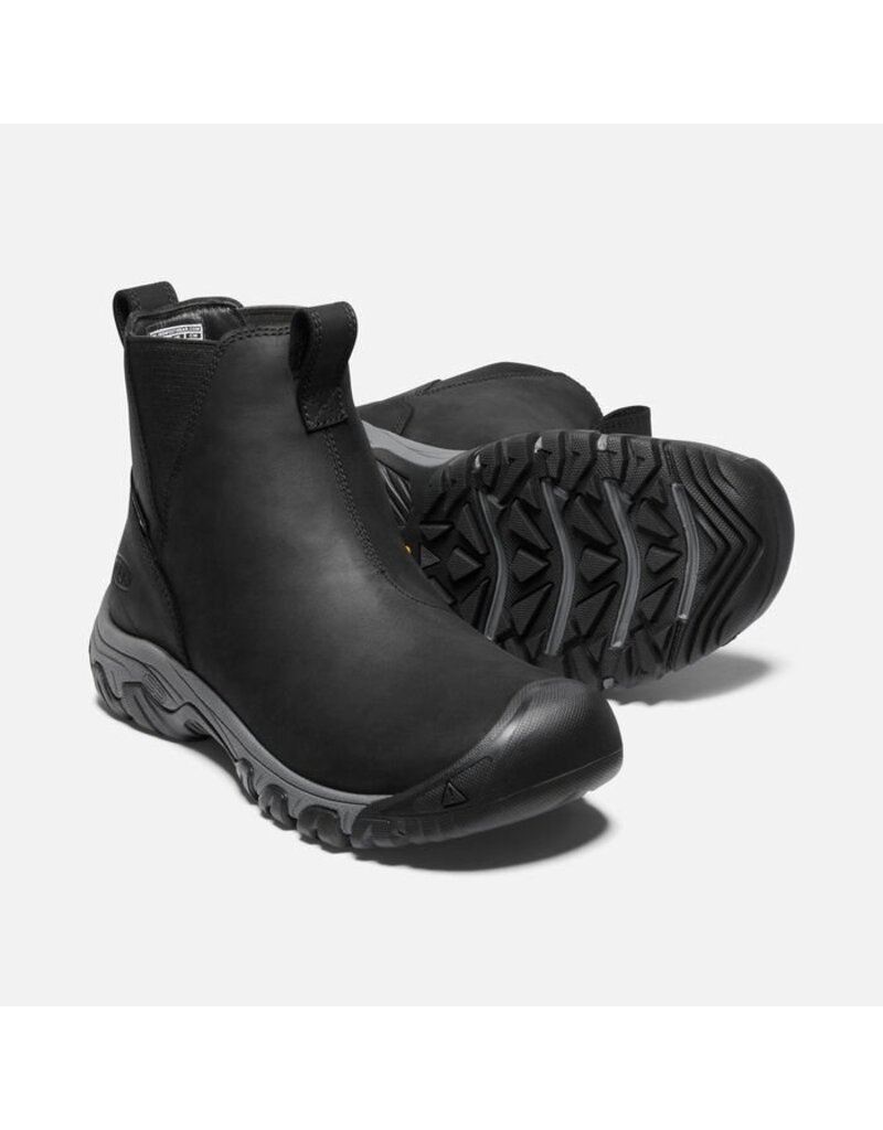 KEEN WOMEN'S GRETA CHELSEA WATERPROOF BOOT-BLACK/STEEL GREY