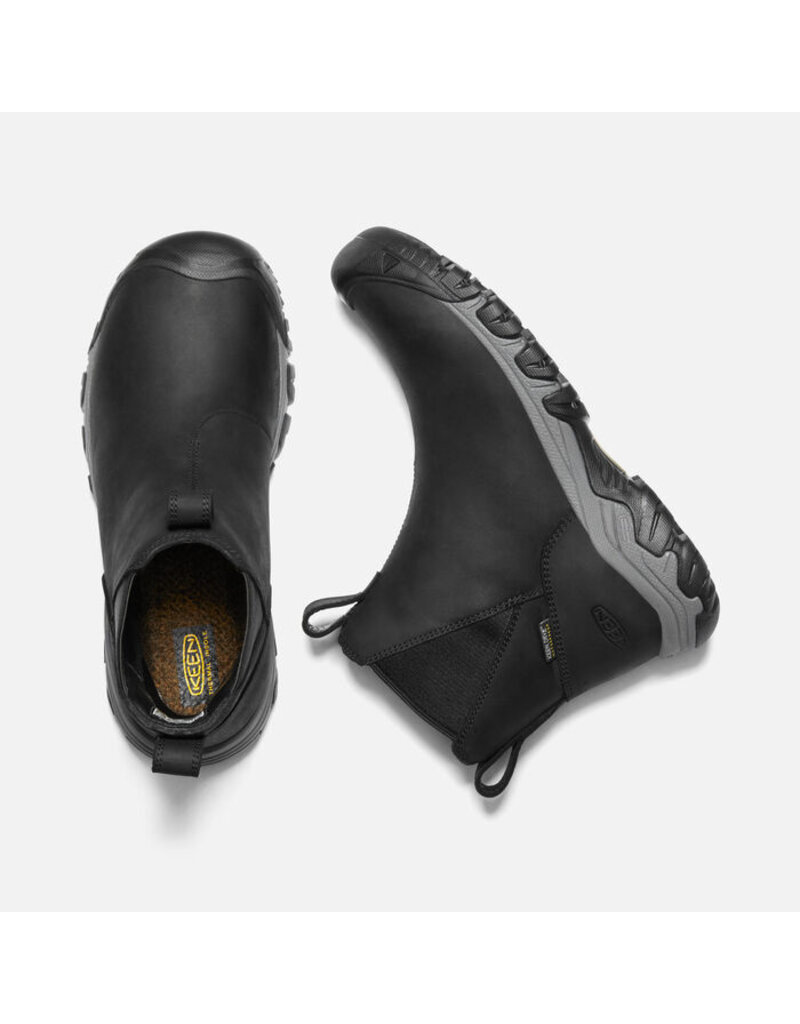 KEEN WOMEN'S GRETA CHELSEA WATERPROOF BOOT-BLACK/STEEL GREY