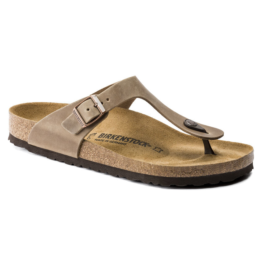 BIRKENSTOCK GIZEH OILED LEATHER-TOBACCO BROWN