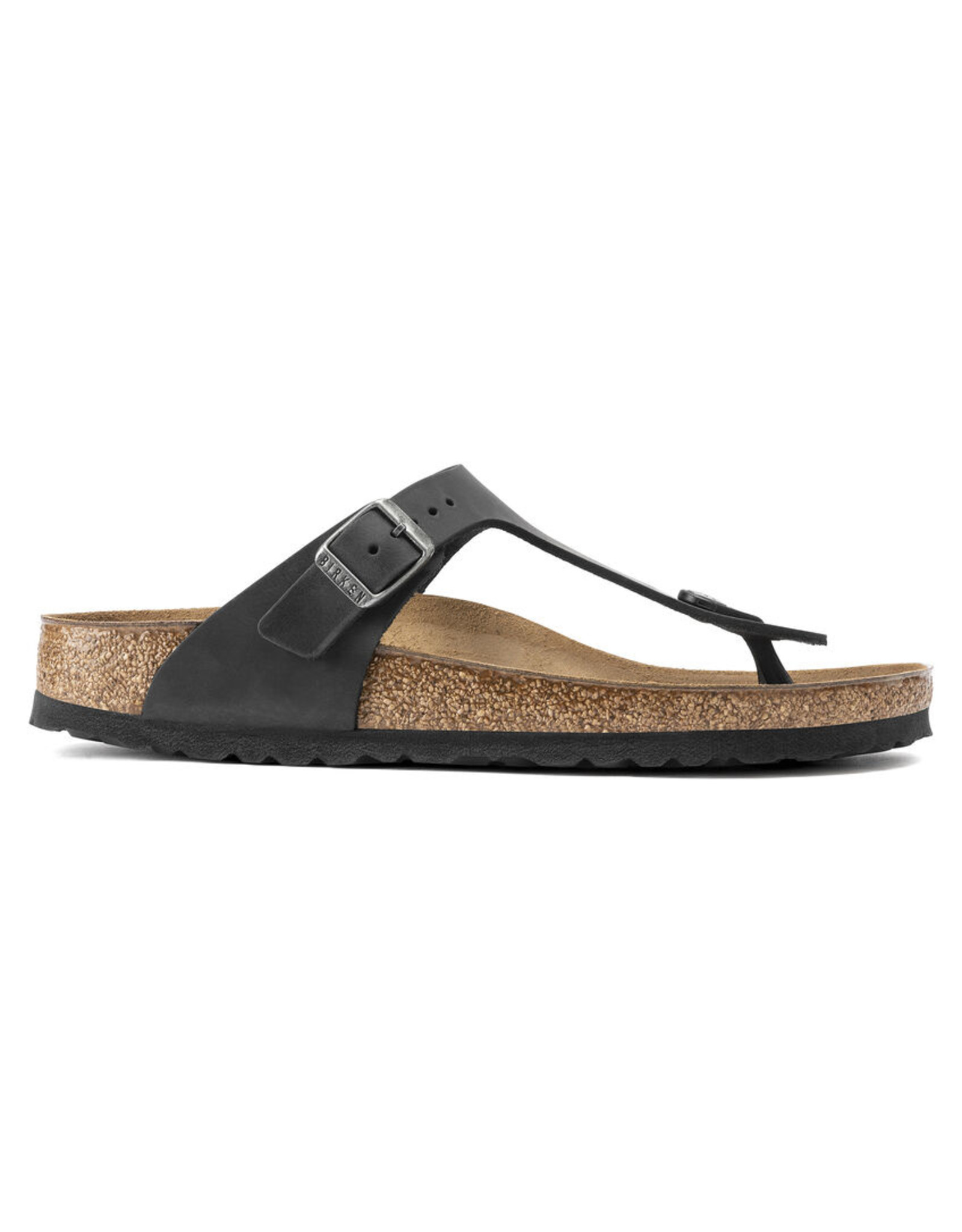 BIRKENSTOCK GIZEH OILED LEATHER-BLACK