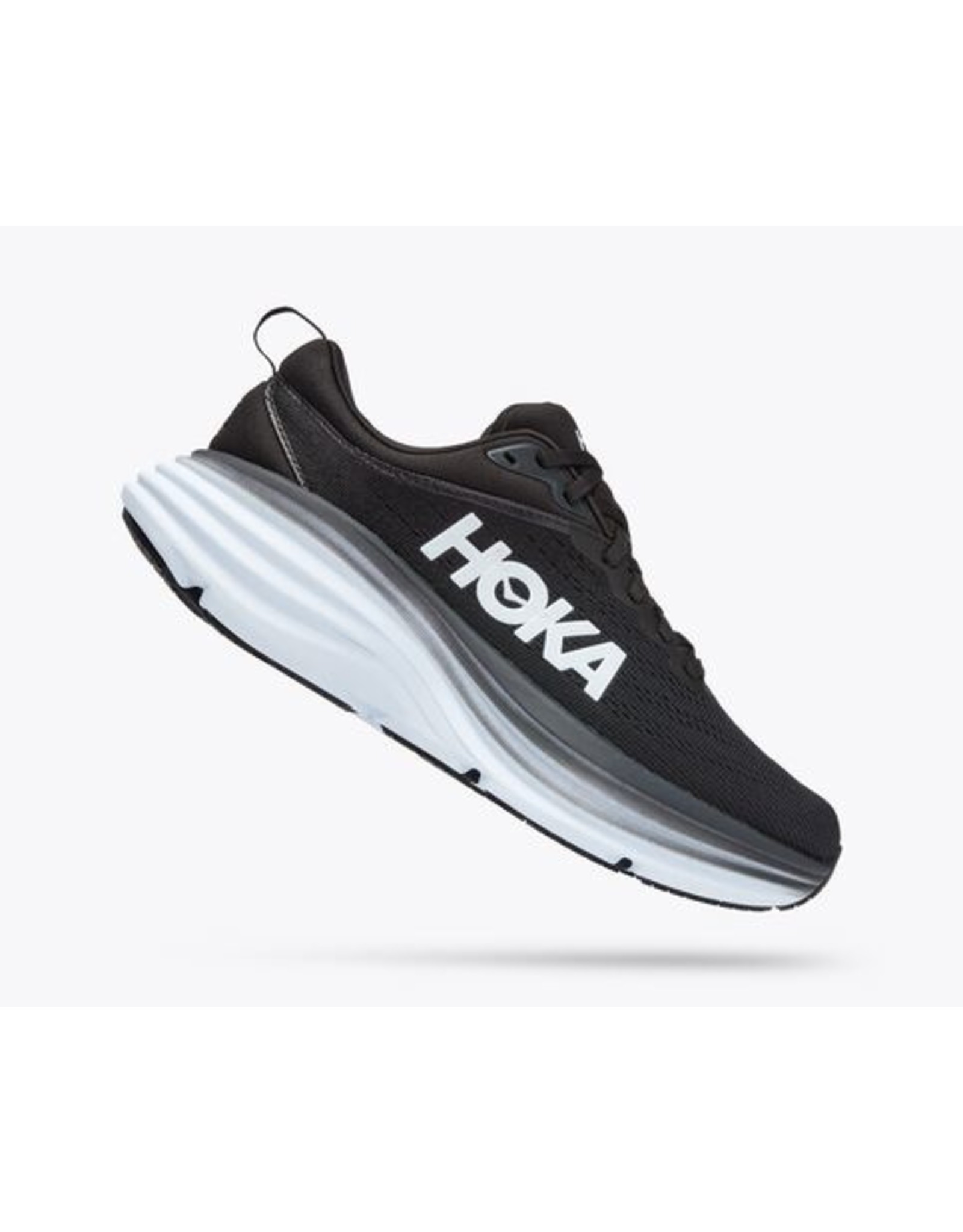 HOKA ONE ONE WOMEN'S BONDI 8-BLACK/WHITE