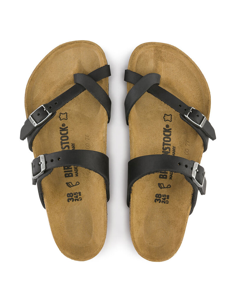 BIRKENSTOCK MAYARI OILED LEATHER-BLACK