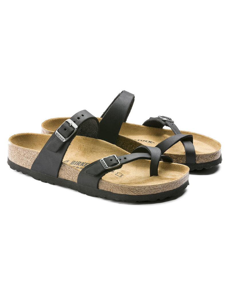 BIRKENSTOCK MAYARI OILED LEATHER-BLACK