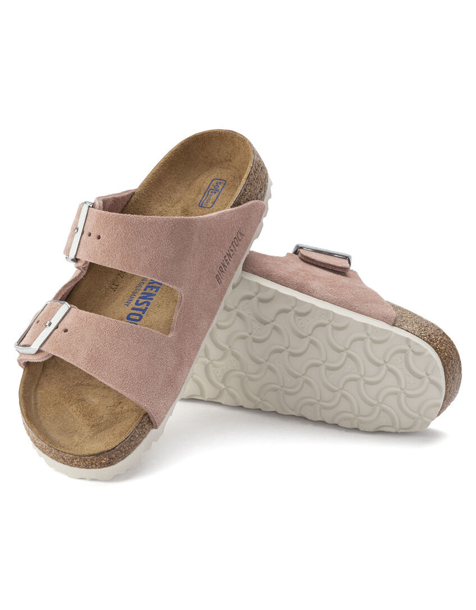 BIRKENSTOCK ARIZONA SOFT FOOTBED SUEDE LEATHER-PINK CLAY