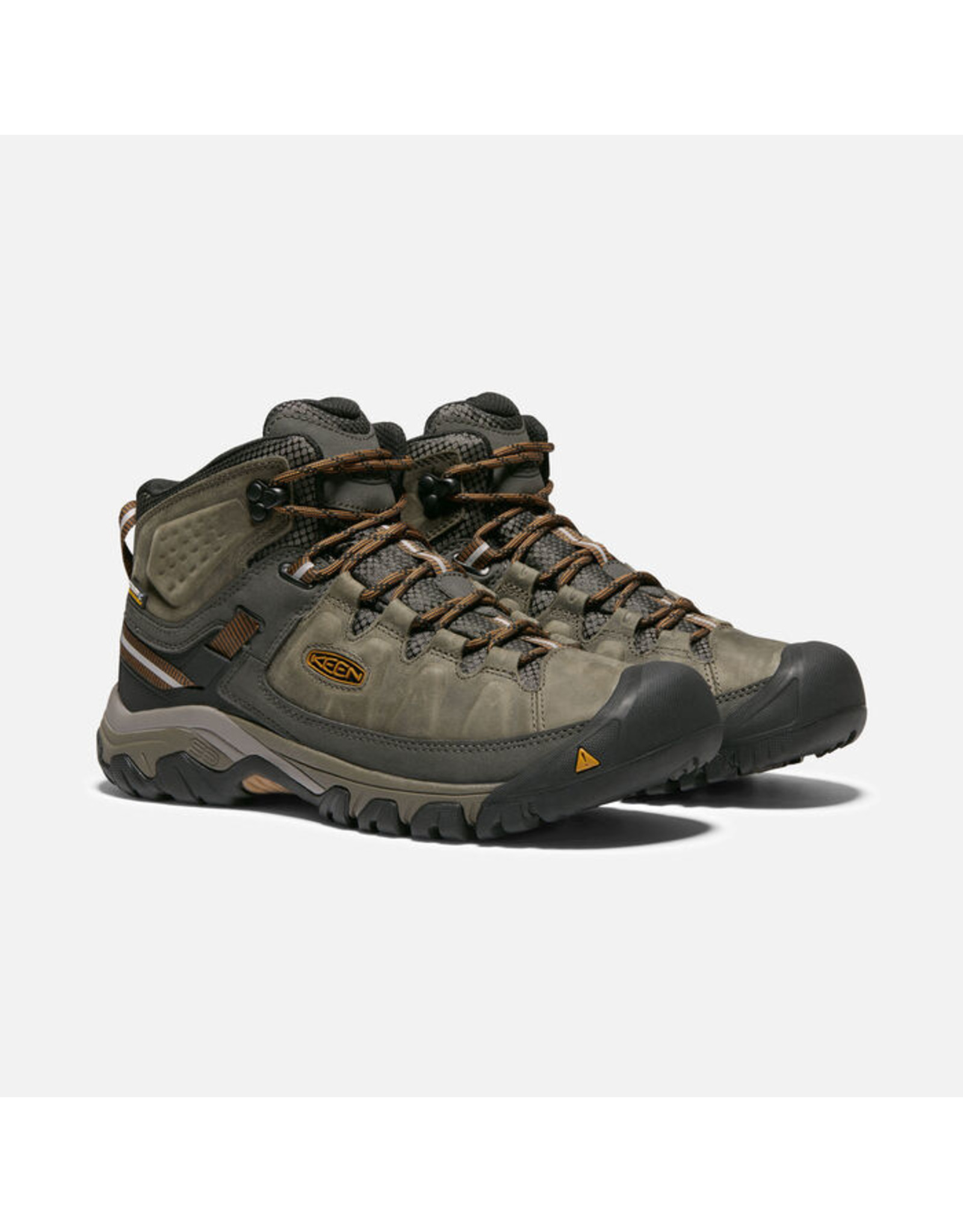 KEEN MEN'S TARGHEE III MID WATERPROOF BOOT-BLACK OLIVE/GOLDEN BROWN