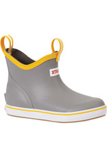 XTRATUF KIDS ANKLE DECK BOOT-GRAY/YELLOW