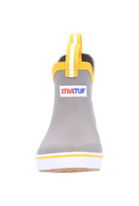 XTRATUF KIDS ANKLE DECK BOOT-GRAY/YELLOW
