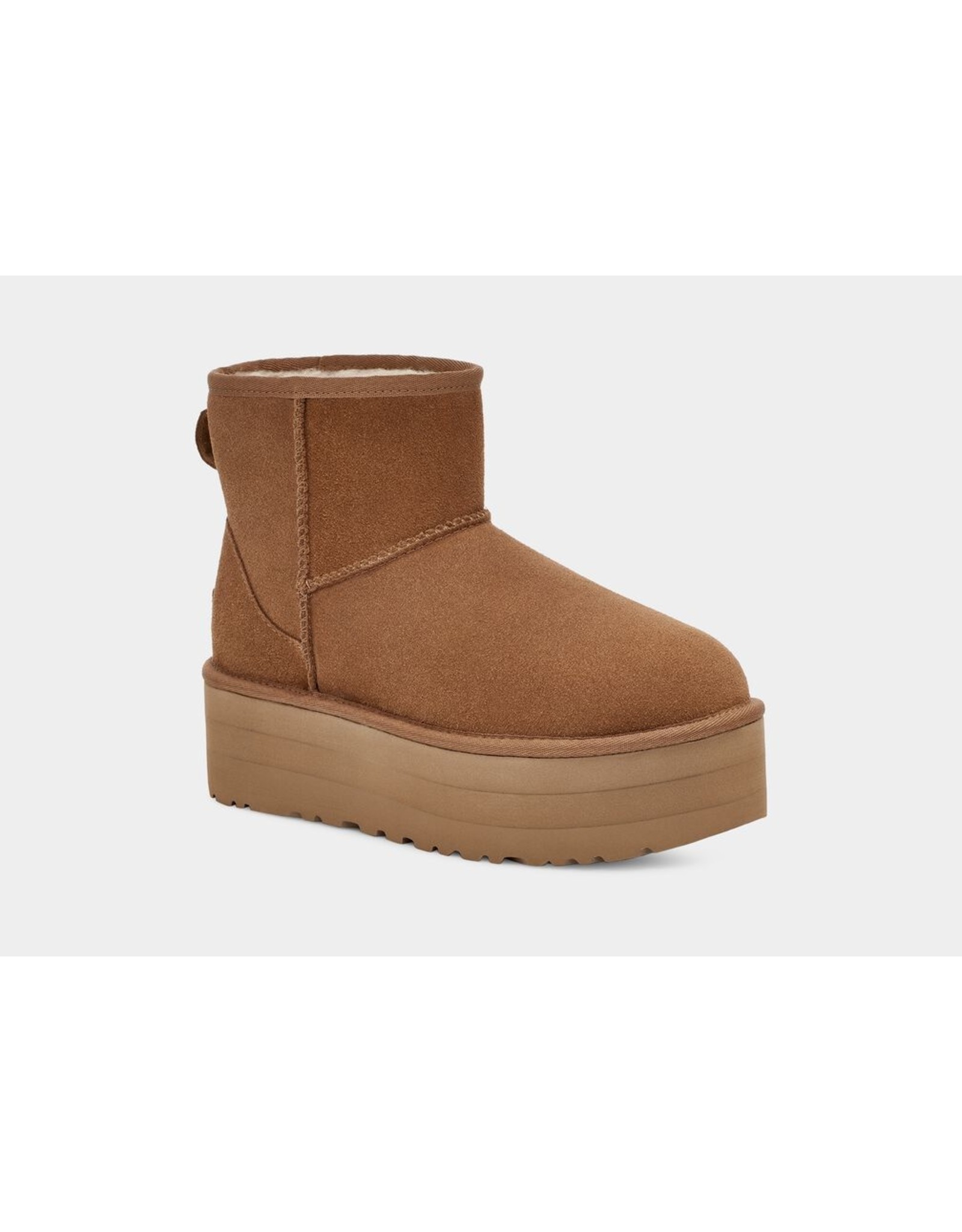 UGG WOMEN'S CLASSIC MINI PLATFORM-CHESTNUT