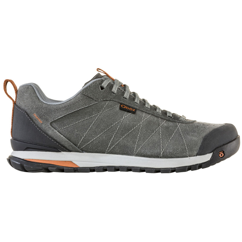 OBOZ MEN'S BOZEMAN LOW LEATHER WIDE-CHARCOAL