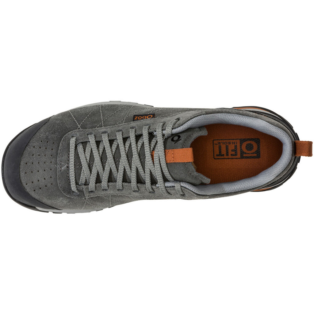 OBOZ MEN'S BOZEMAN LOW LEATHER-CHARCOAL